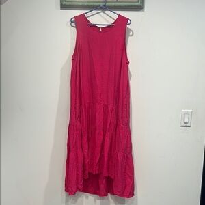 Maeve Anthropologie hot Pink High-Low women’s midi length Sundress sleeveless xl